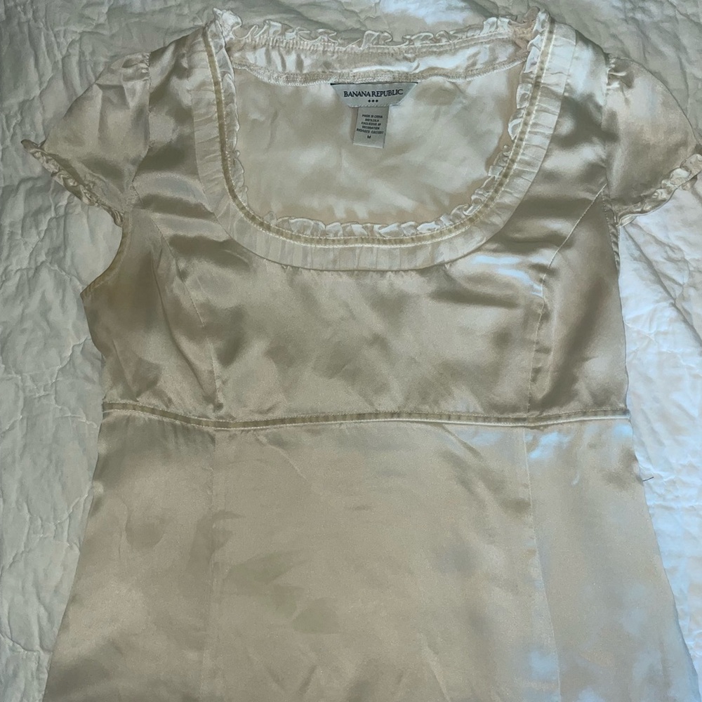Silk banana republic milkmaid top